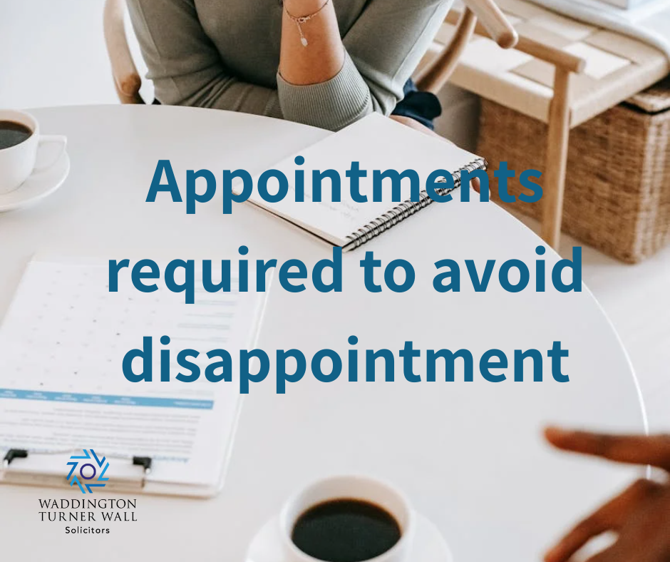 Appointments Required to Avoid Disappointment