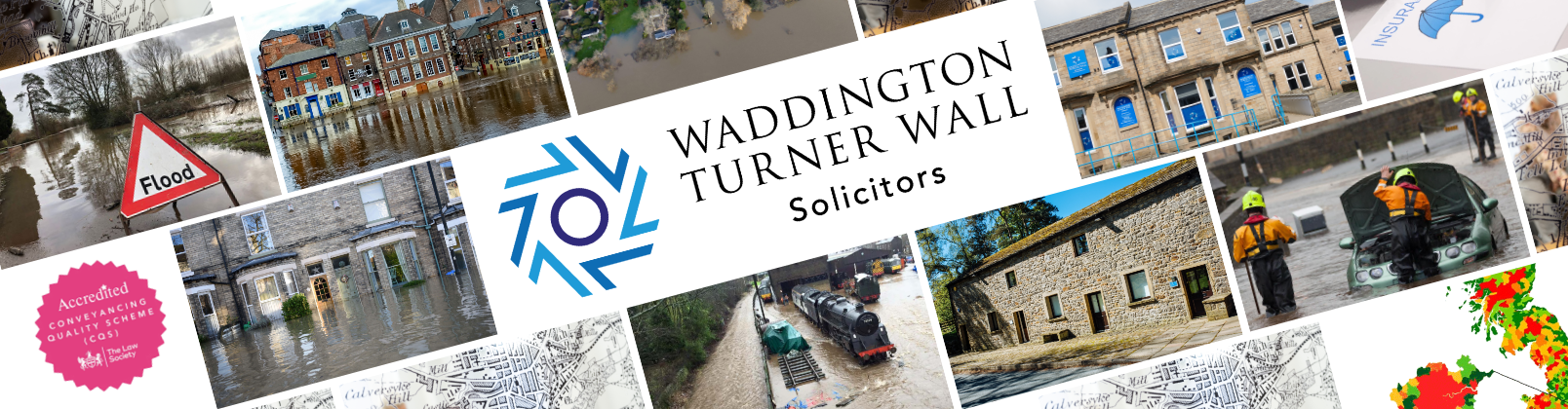 Flood Risk - Montage of images of flooding