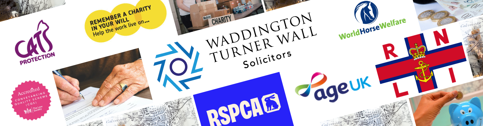 Remember a Charity - various images and charity logos