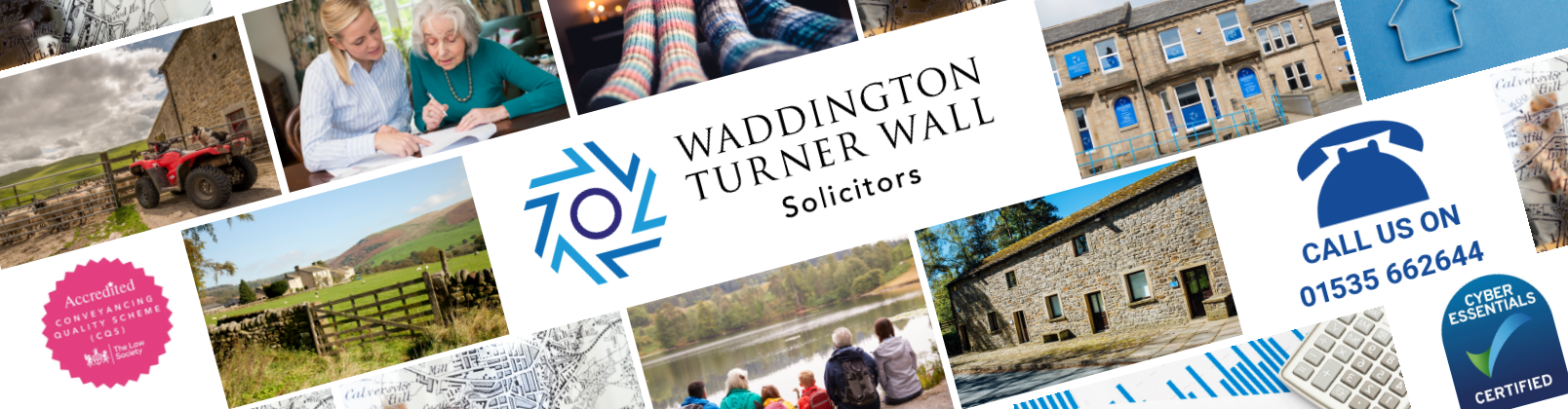 A banner containing various images including the WTW Solicitors' logo.